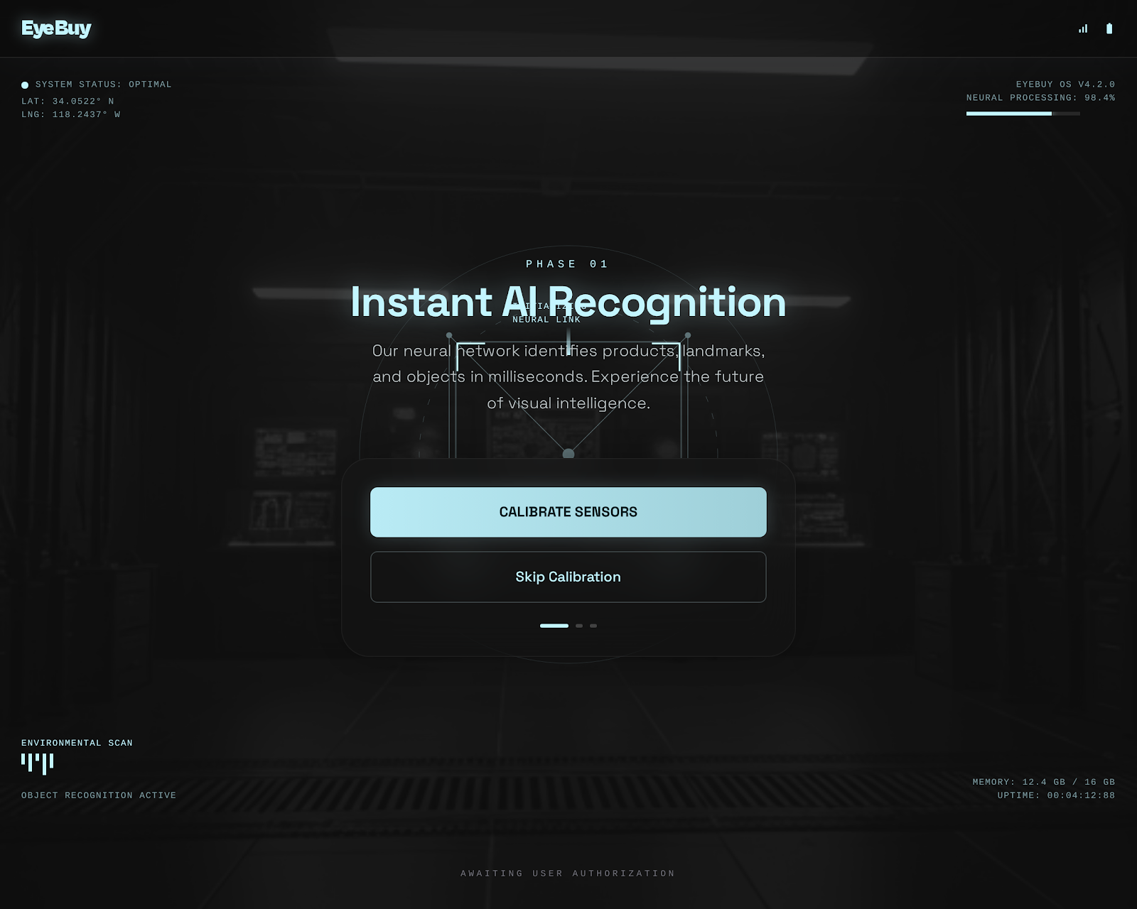 EyeBuy Onboarding — AI Screen